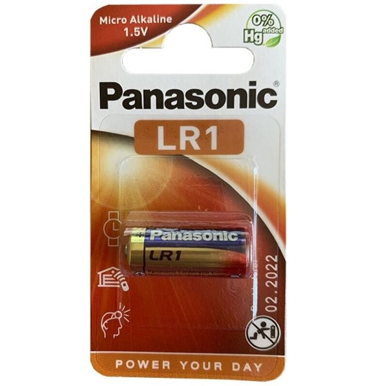 PANASONIC - pile alcaline lr1 1.5v blister 1 unité