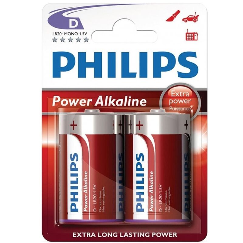 PHILIPS - blister POWER pile alcaline d LR20 * 2