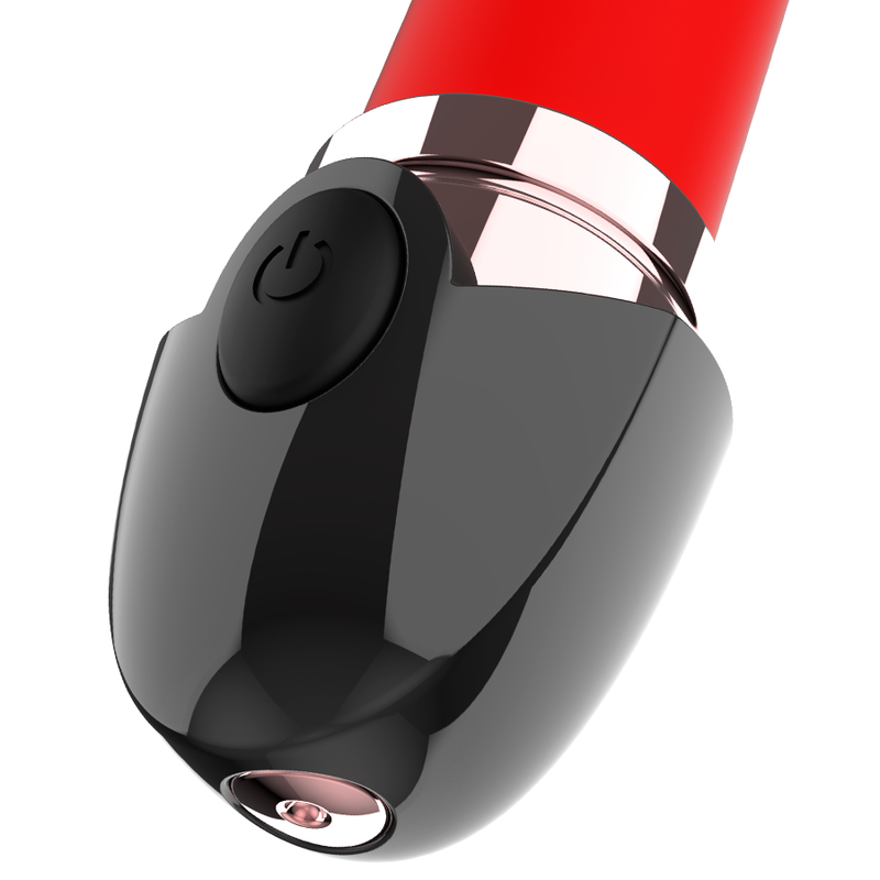 COQUETTE TOYS  - vibromasseur rechargeable rouge a lèvres noir/ or