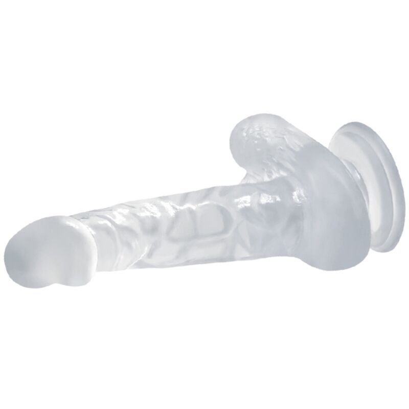 BAILE - gode réaliste avec ventouse et testicules 16.7 cm transparent