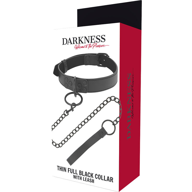 DARKNESS - collier noir avec chaîne