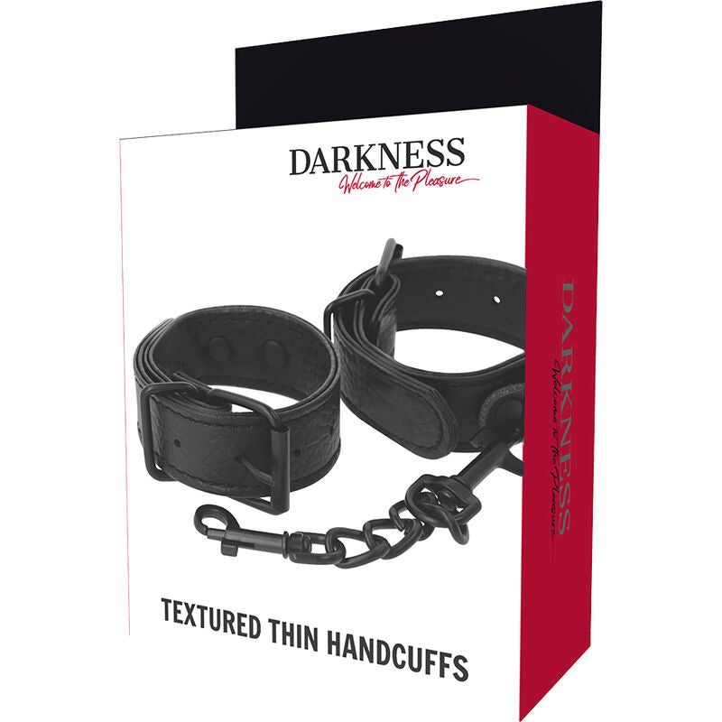 DARKNESS - menottes texturées larges et mince