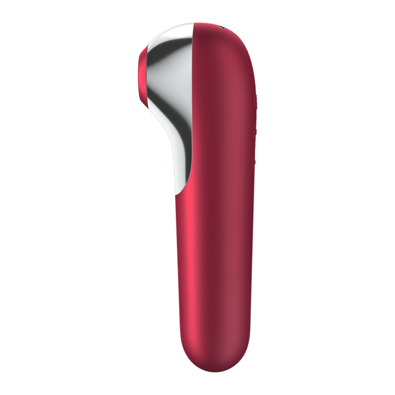 SATISFYER - vibromasseur et aspiration DOUBLE LOVE avec air pulsé rouge