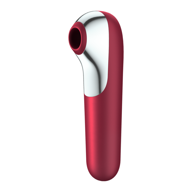 SATISFYER - vibromasseur et aspiration DOUBLE LOVE avec air pulsé rouge