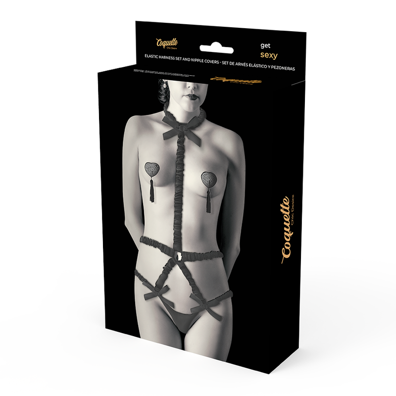 COQUETTE CHIC - ensemble lingerie sensuel avec caches-tétons de luxe