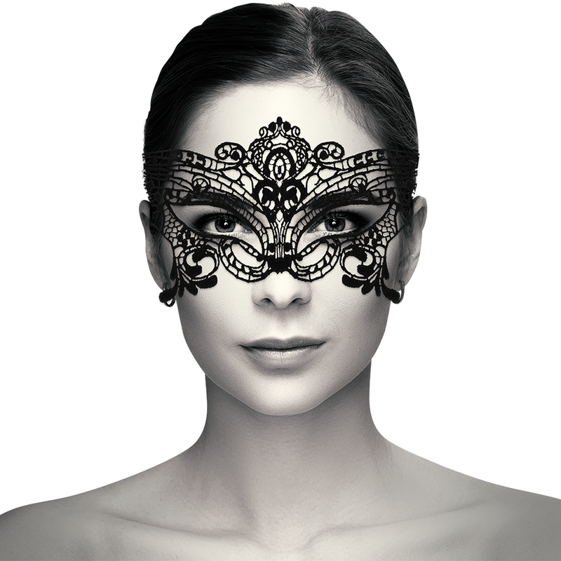 COQUETTE FANTASY - masque large en dentelle noire