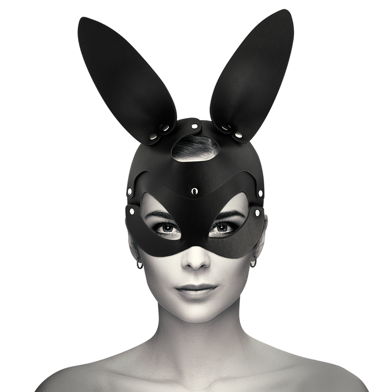 COQUETTE FANTASY - masque en cuir vegan avec oreilles de lapin