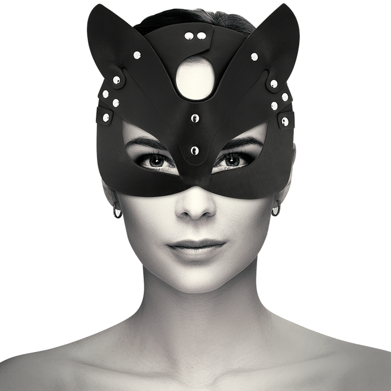 COQUETTE FANTASY - masque en cuir vegan avec oreilles de chat