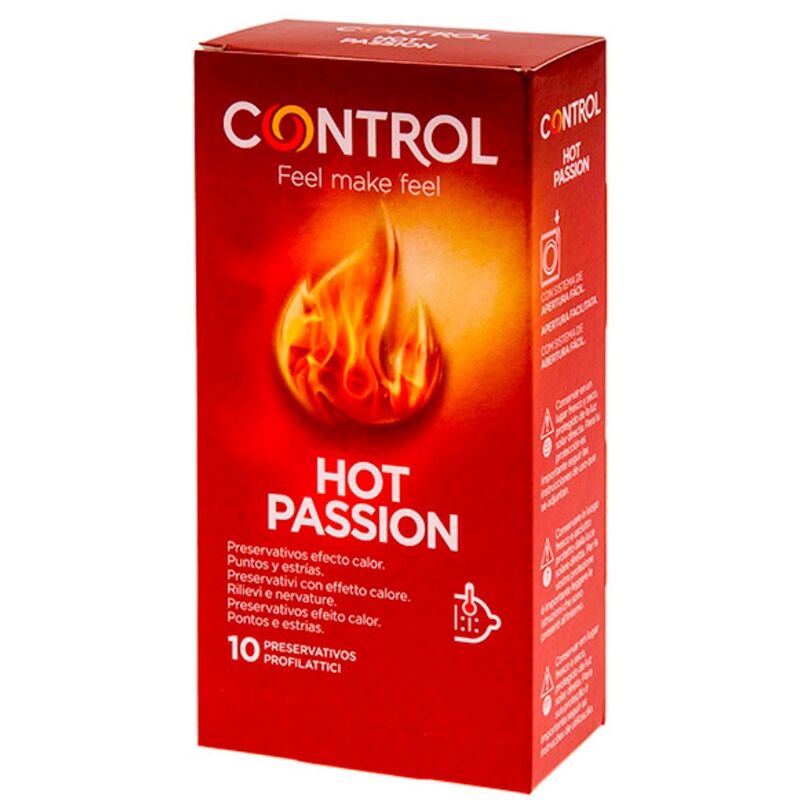 CONTROL - PRÉSERVATIFS EFFET RÉCHAUFFANT HOT PASSION 10 UNITÉS