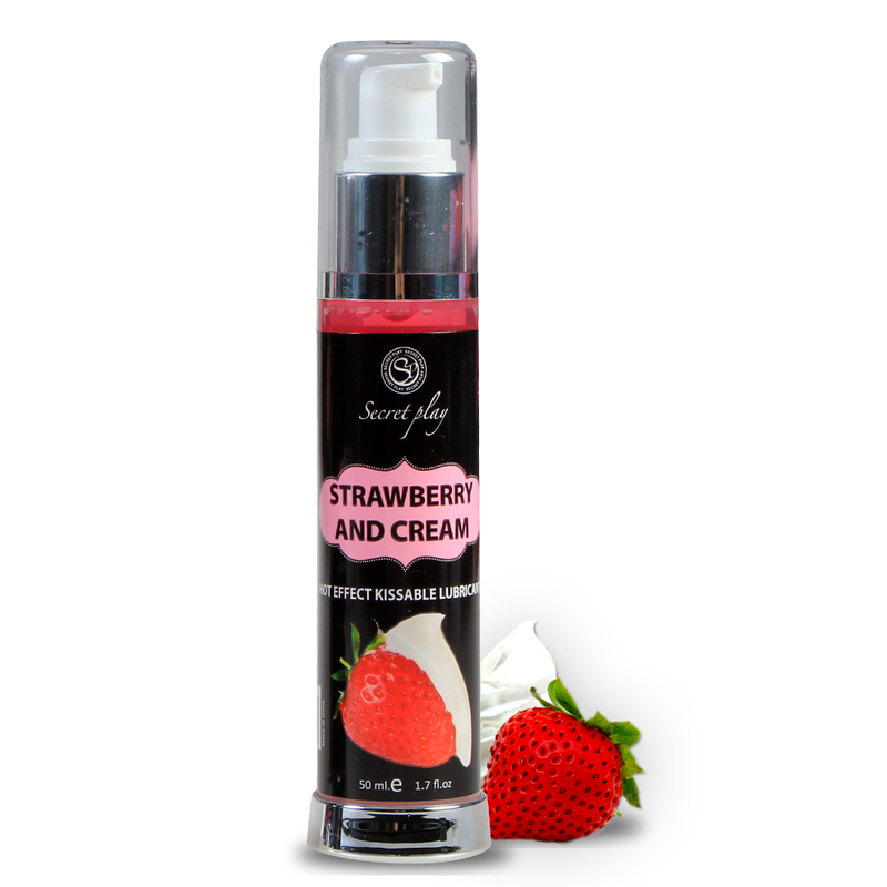 SECRETPLAY - LUBRIFIANT 2-1 EFFET CHALEUR FRAISE & CRÈME 50 ML