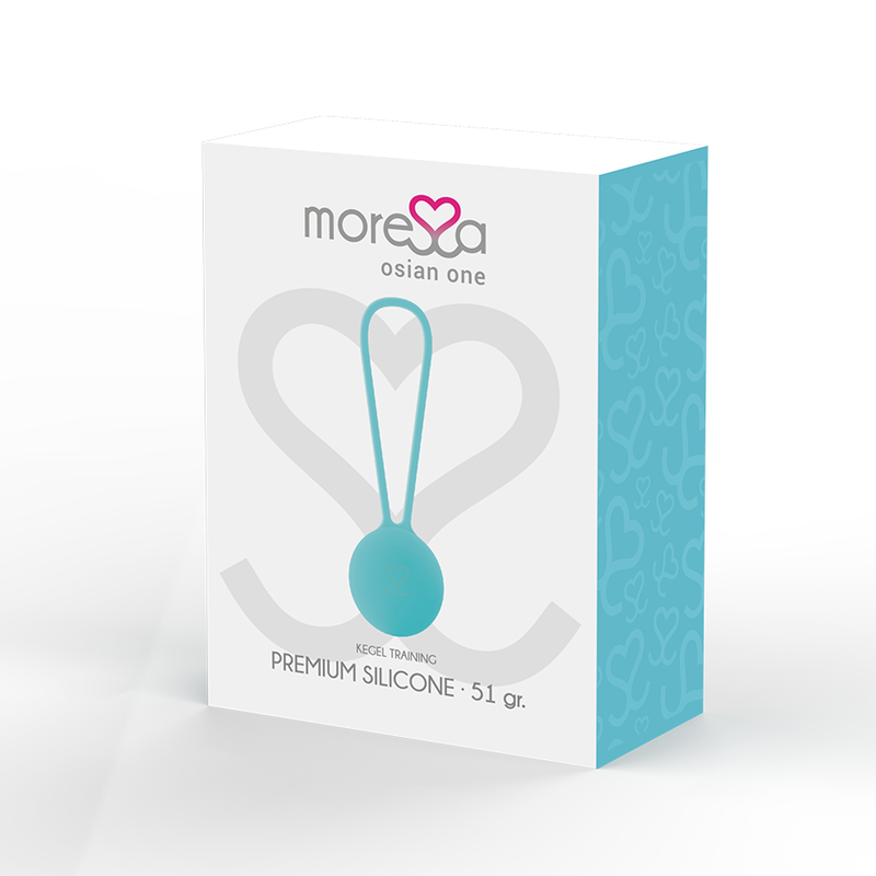 MORESSA – OSIAN, boule de Geisha en silicone turquoise