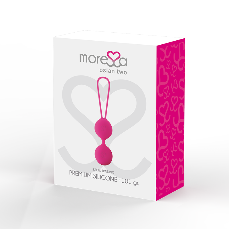 MORESSA – OSIAN, ensemble de 2 boules de Geisha en silicone rose