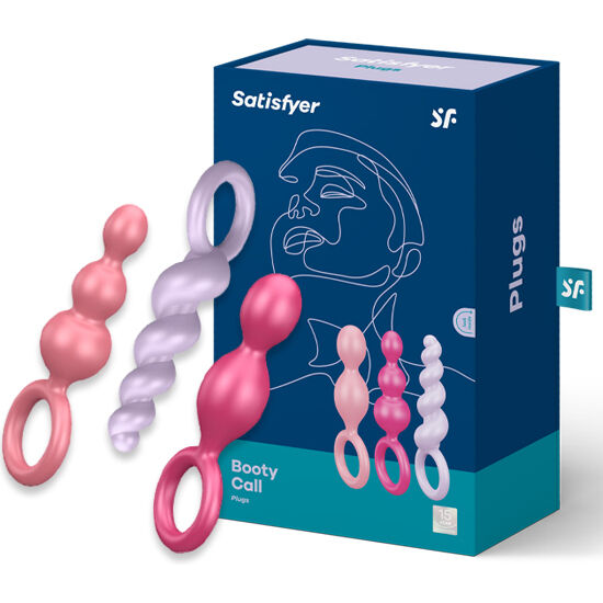 SATISFYER - jeu de plug anal 3 unités tricolore