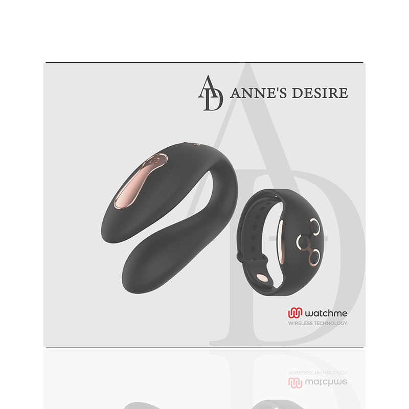 ANNE'S DESIRE – DUAL Vibromasseur U clitoris point G WATCHME noir doré