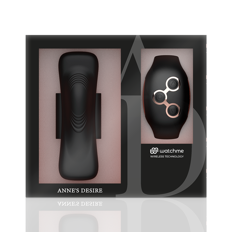 ANNE'S DESIRE - vibromasseur PANTY'S PLEASURE compatible WATCHME noir/or