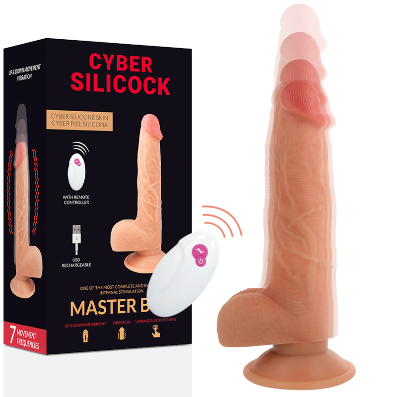 CYBER SILICOCK - vibromasseur réaliste télécommandé MR BEN 23.88 cm -o- 4.3 cm