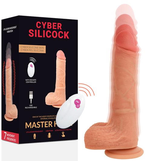 CYBER SILICOCK - vibromasseur réaliste télécommandé MR HUCK 20.9 cm -o- 4 cm