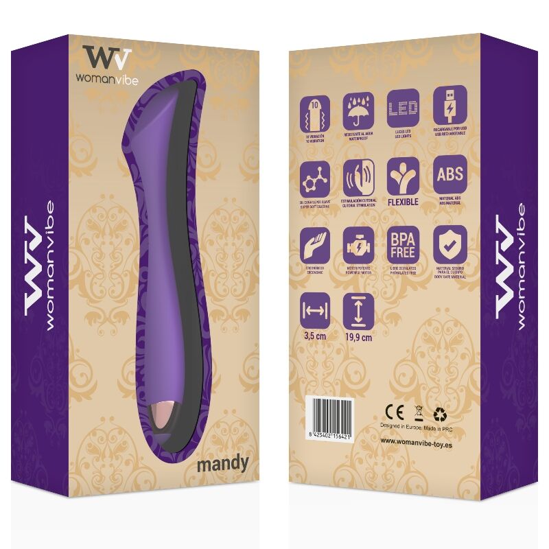 WOMANVIBE - vibromasseur rechargeable en silicone MANDY point "k"