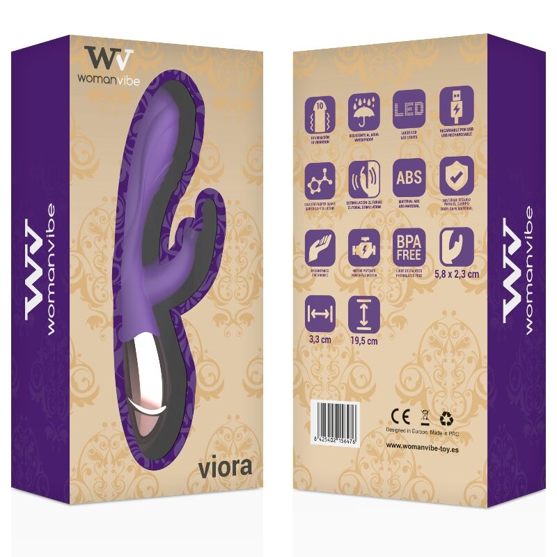 WOMANVIBE - vibromasseur rechargeable en silicone VIORA