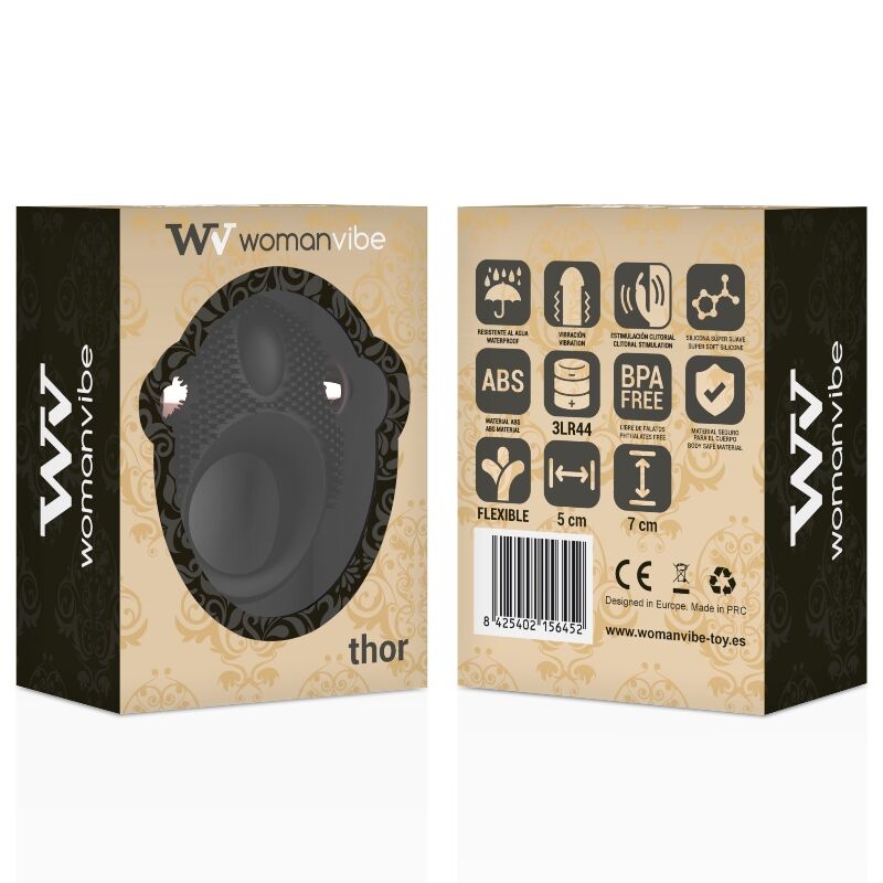 WOMANVIBE - anneau pénien vibrant en silicone VIBE THOR