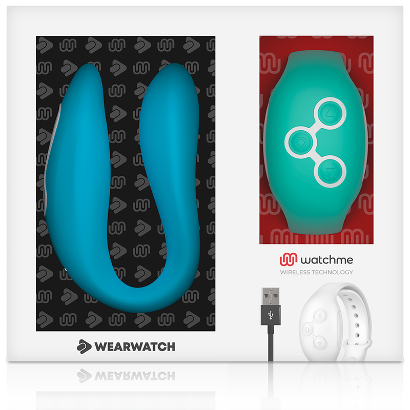 WEARWATCH - vibromasseur double compatible WATCHME violet / turquoise