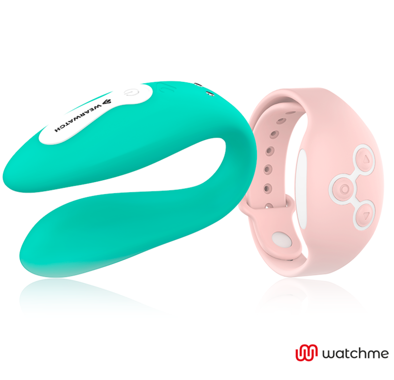 WEARWATCH - vibromasseur double compatible WATCHME turquoise/rose