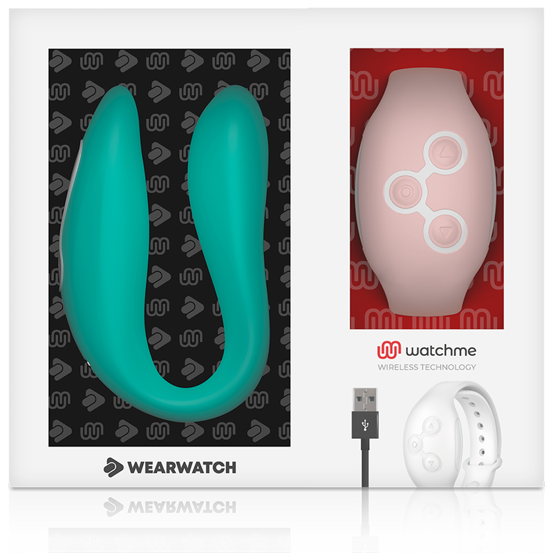 WEARWATCH - vibromasseur double compatible WATCHME turquoise/rose