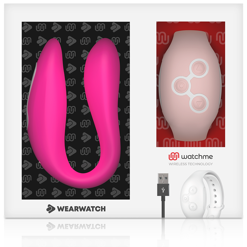 WEARWATCH - vibromasseur double compatible WATCHME fuchsia / rose