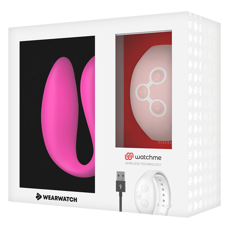 WEARWATCH - vibromasseur double compatible WATCHME fuchsia / rose