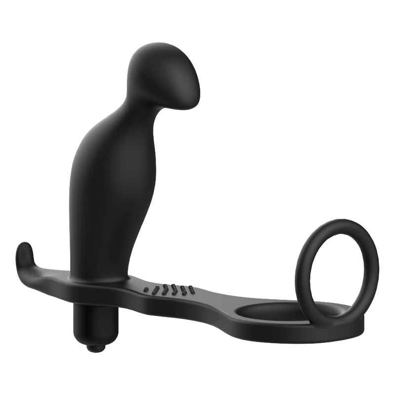 ADDICTED TOYS - plug anal avec anneau en silicone noir 12 cm